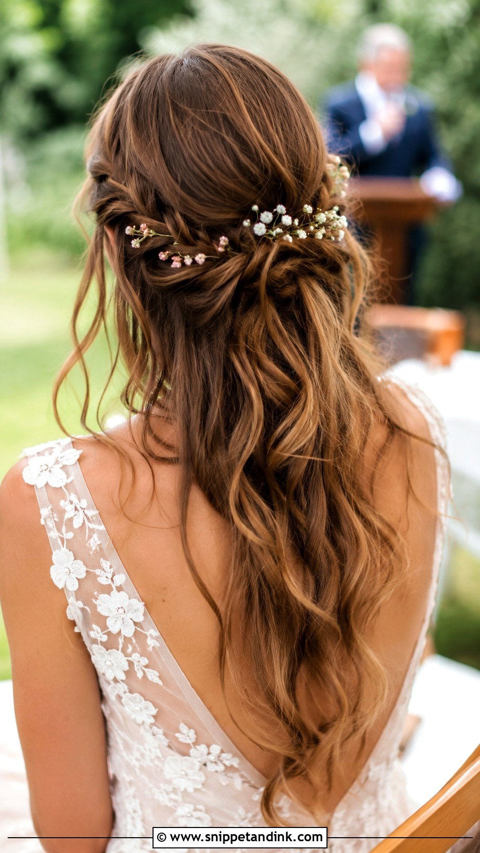 Knotted Half Updo - Snippet and Ink - 30 Wedding Hairstyles for Medium Hair