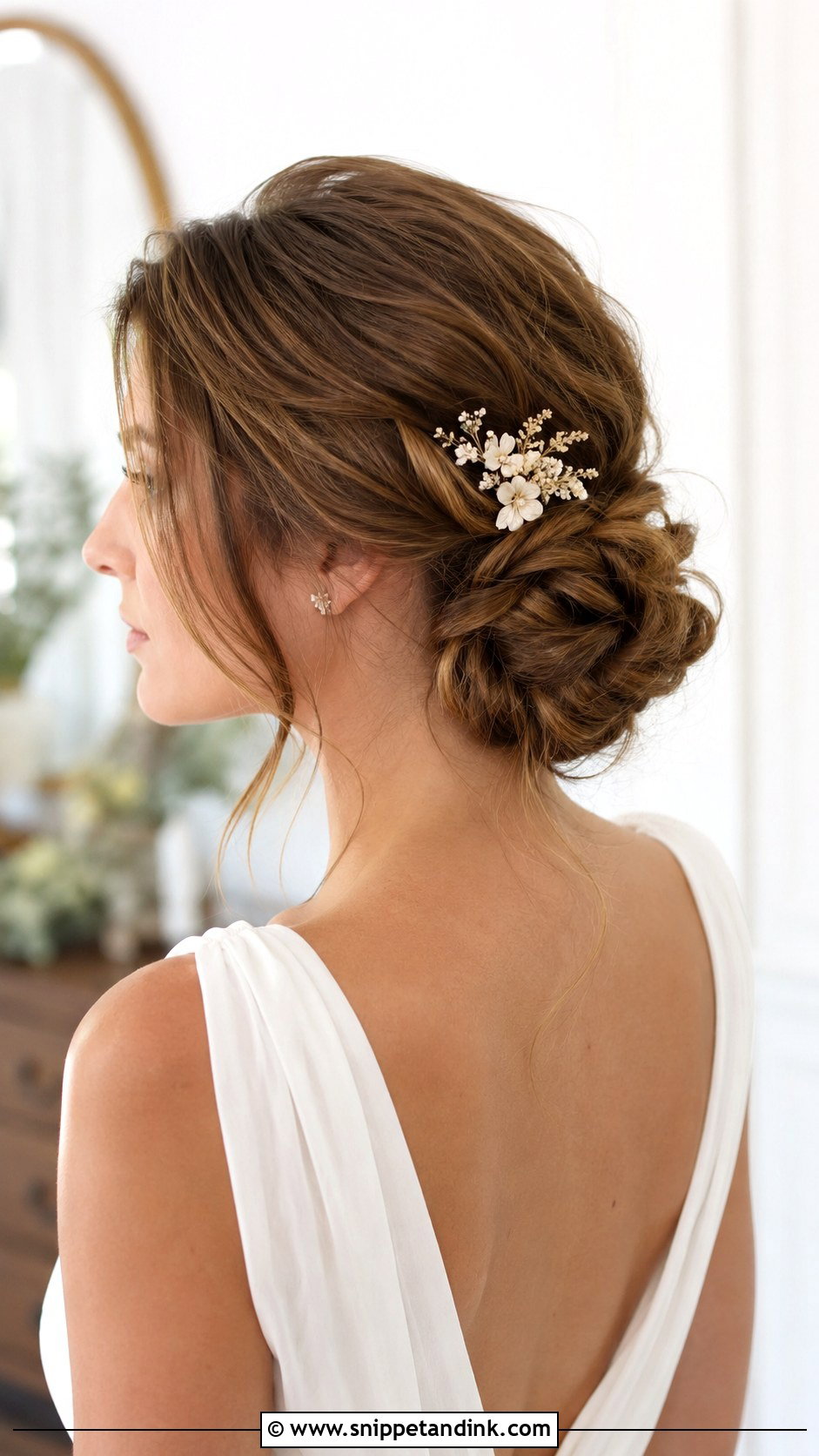 Knotted Low Bun - Snippet and Ink - 20 Easy Wedding Updos for Long Hair