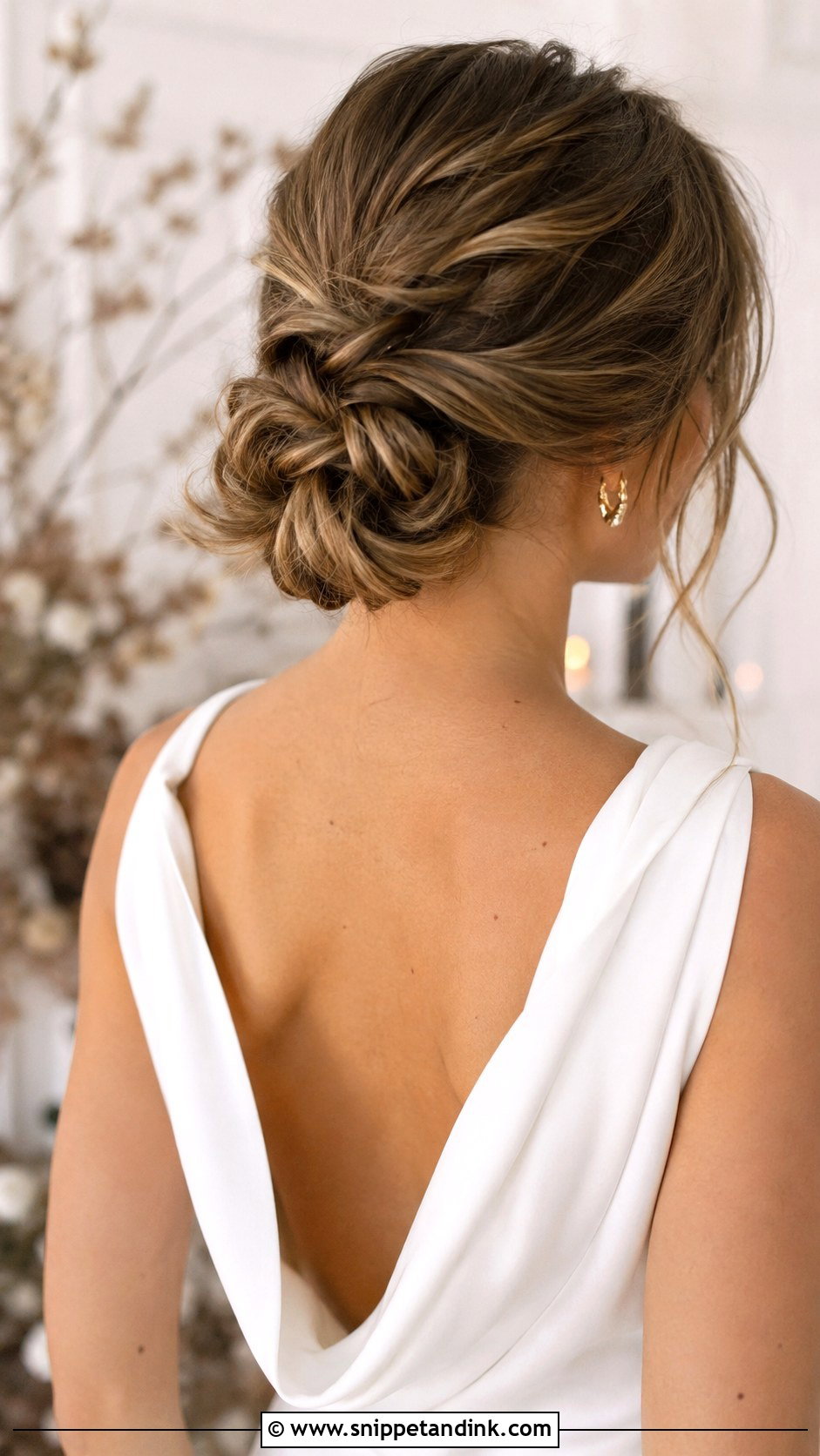 Knotted Low Bun - Snippet and Ink - 20 Low Bun Wedding Guest Hair Ideas
