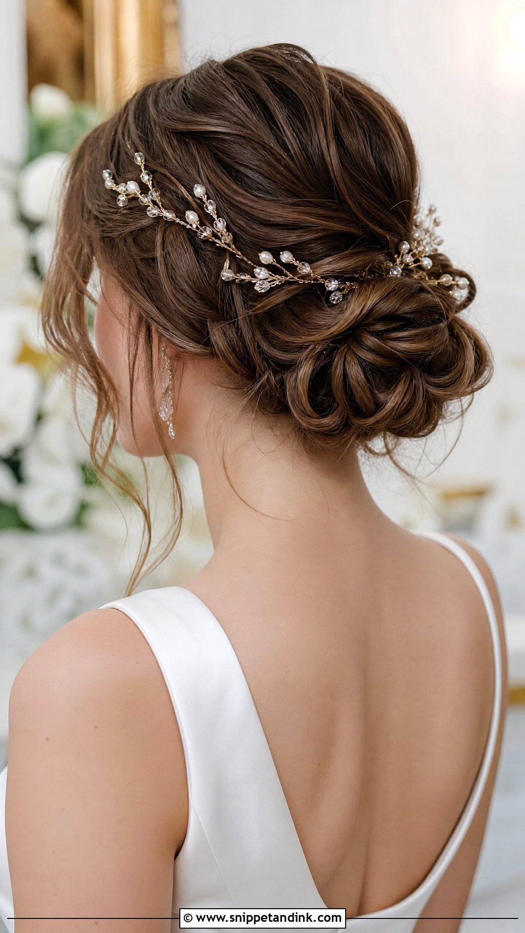 Knotted Low Bun - Snippet and Ink - 20 Medium Wedding Hairstyles