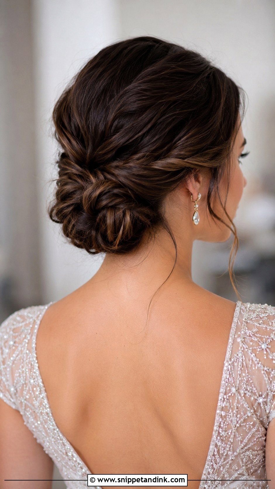 Knotted Low Bun - Snippet and Ink - 25 Hairstyles for Medium Length Hair for Wedding