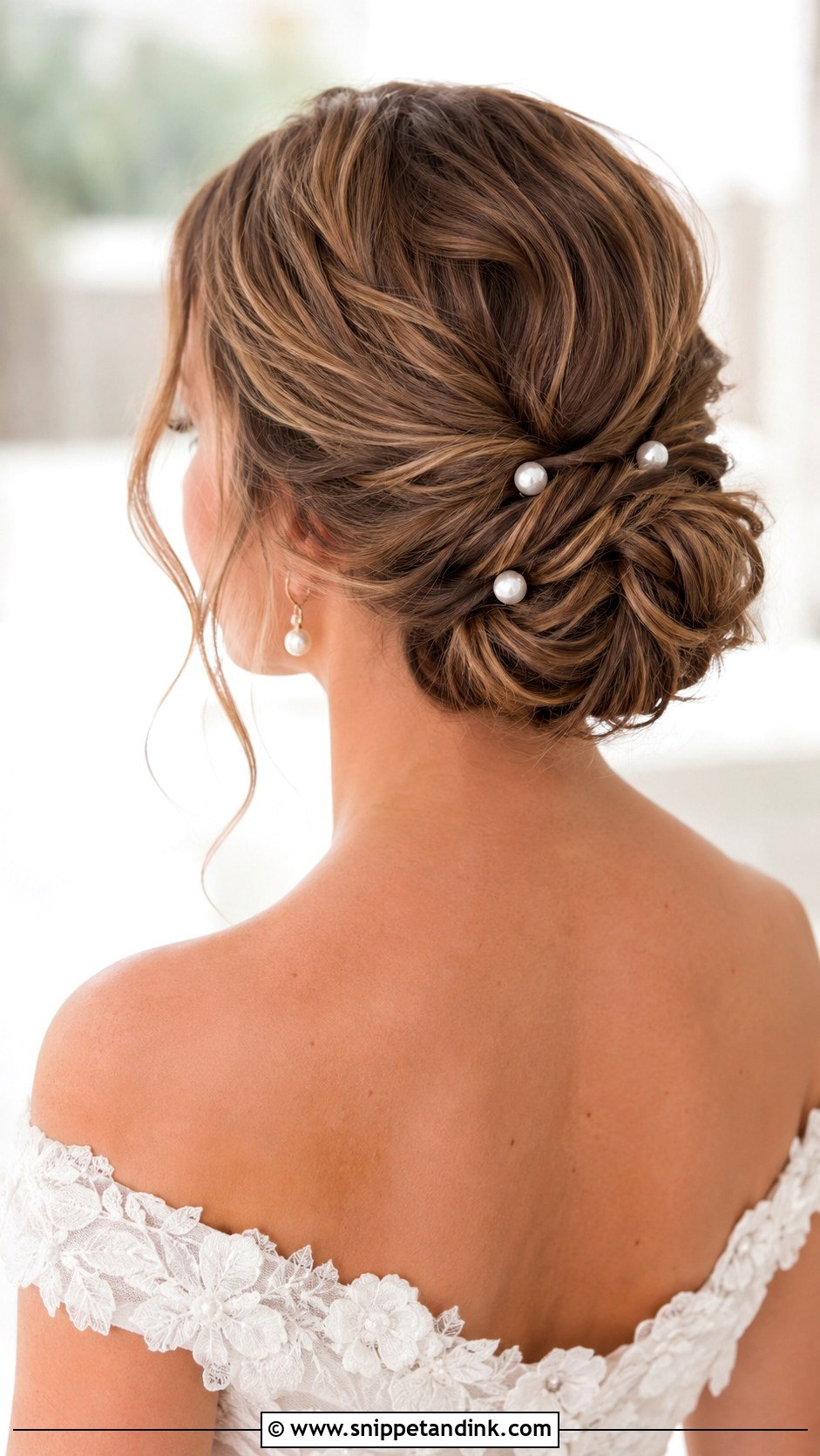 Knotted Low Bun Updo - Snippet and Ink - 30 Bride Updo Hairstyles