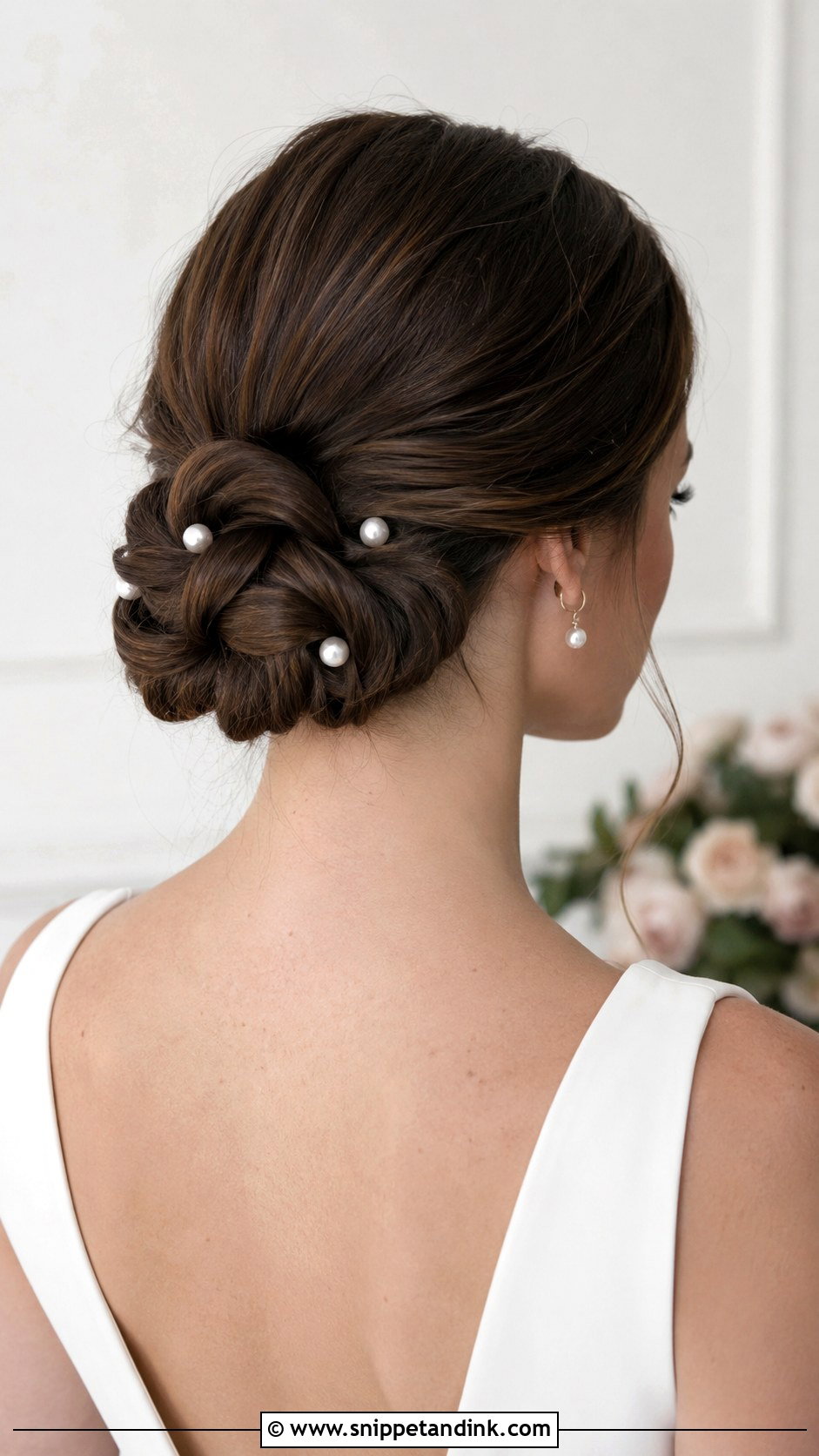 Knotted Low Bun Wedding Style - Snippet and Ink - 25 Hair Up Dos for Weddings