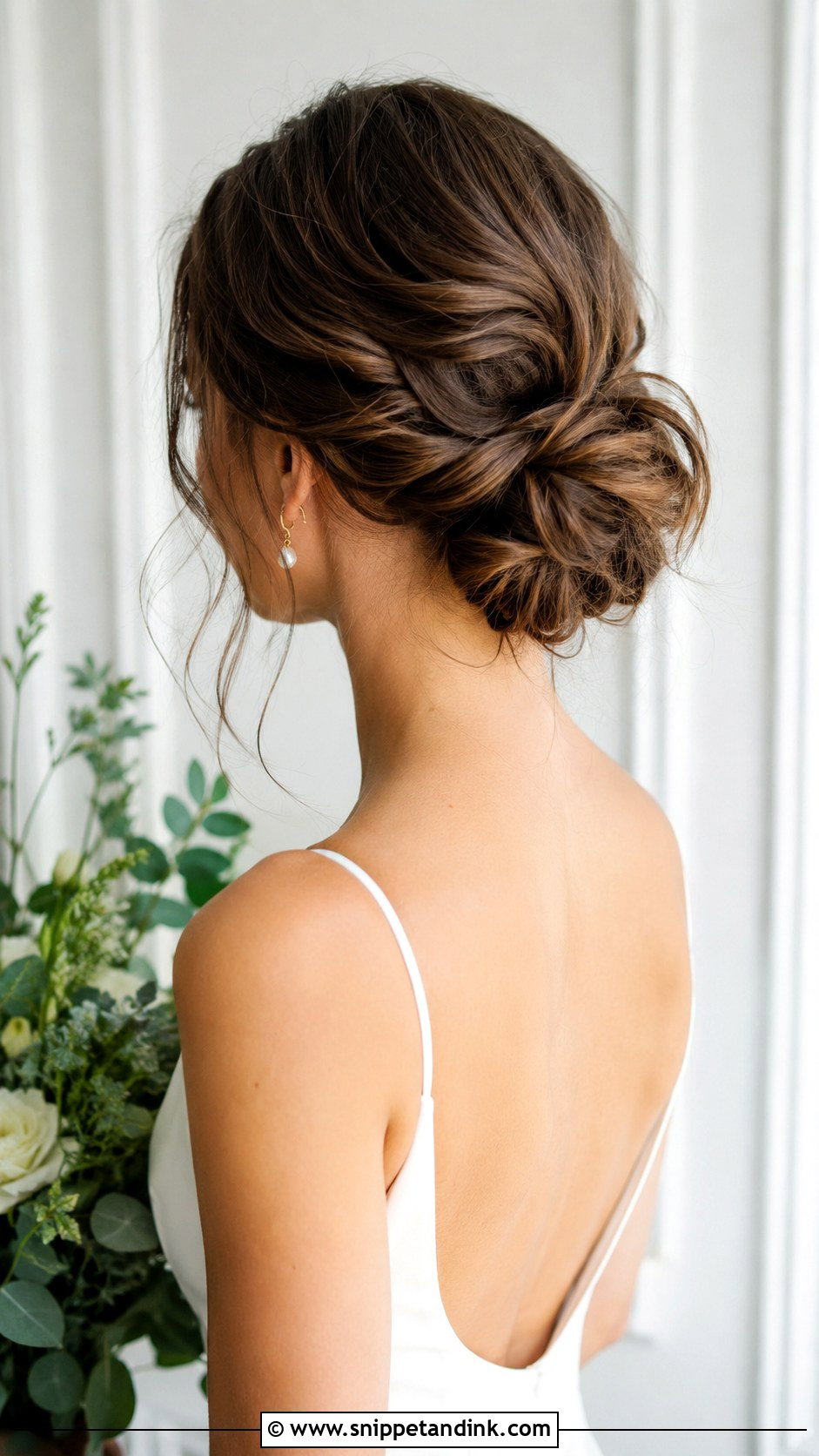 Knotted Low Bun for Medium Length Hair - Snippet and Ink - 20 Wedding Hairstyles Medium Hair