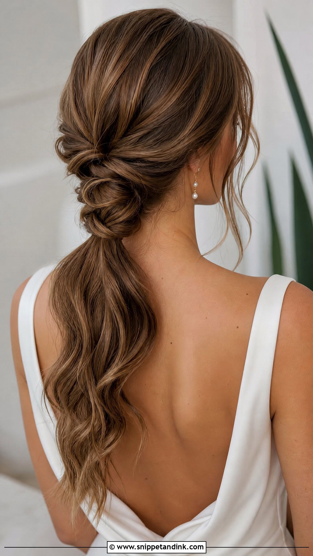 Knotted Low Ponytail for Weddings - Snippet and Ink - 20 Wedding Low Ponytail Hairstyles