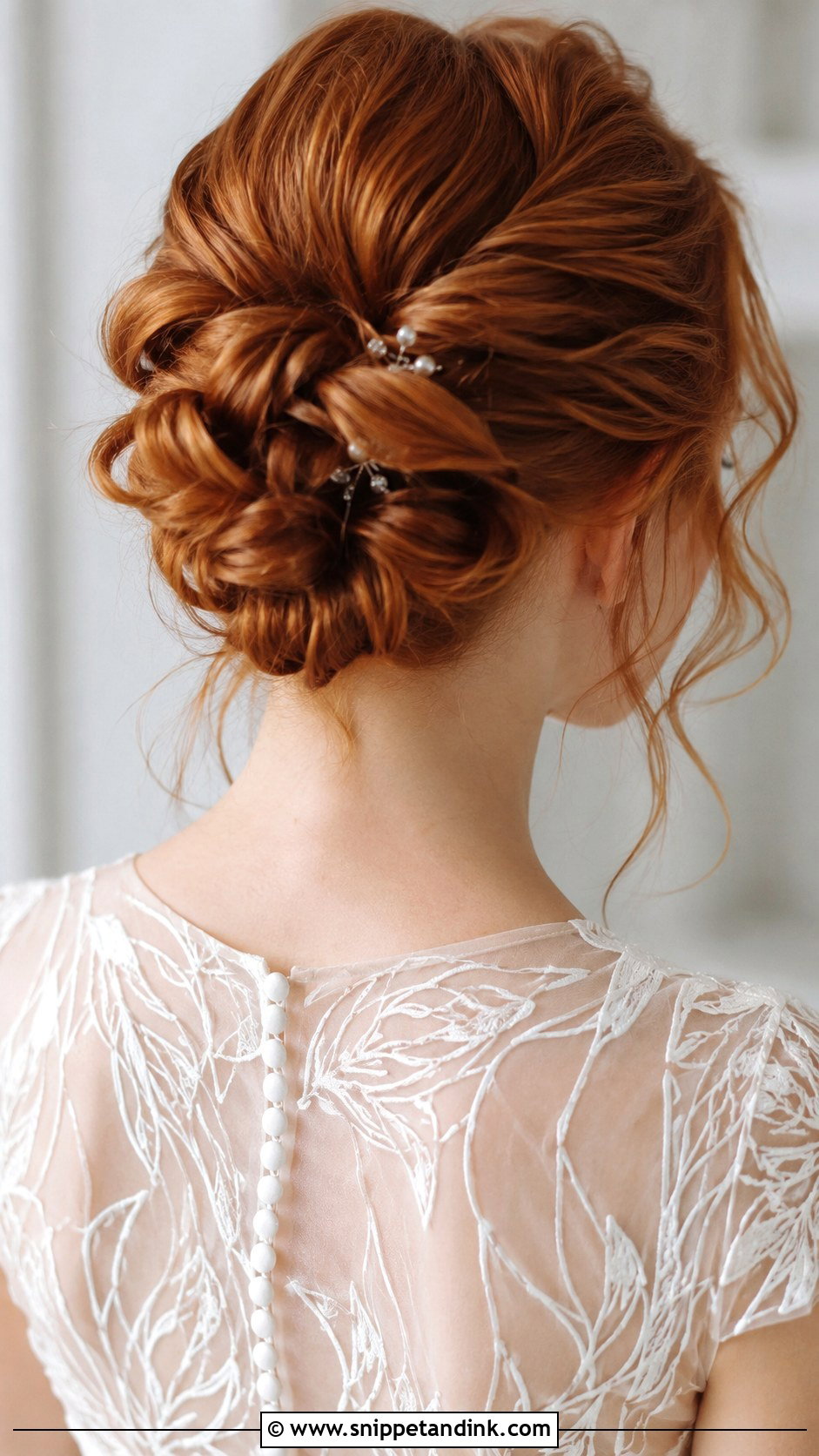 Knotted Mid Bun - Snippet and Ink - 20 Mid Bun Wedding Hair Ideas