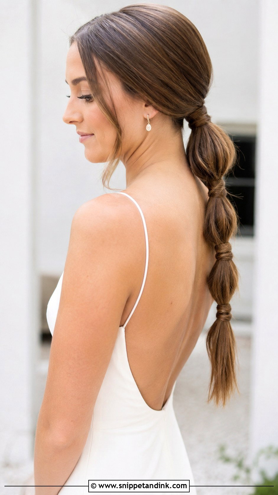 Knotted Ponytail Wedding Style - Snippet and Ink - 30 Pony Tailed Wedding Hairstyle Ideas