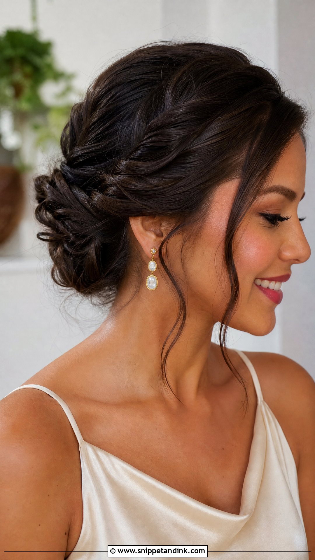 Knotted Updo For Medium Hair Wedding - Snippet and Ink - 20 Simple Updos for Medium Hair Wedding