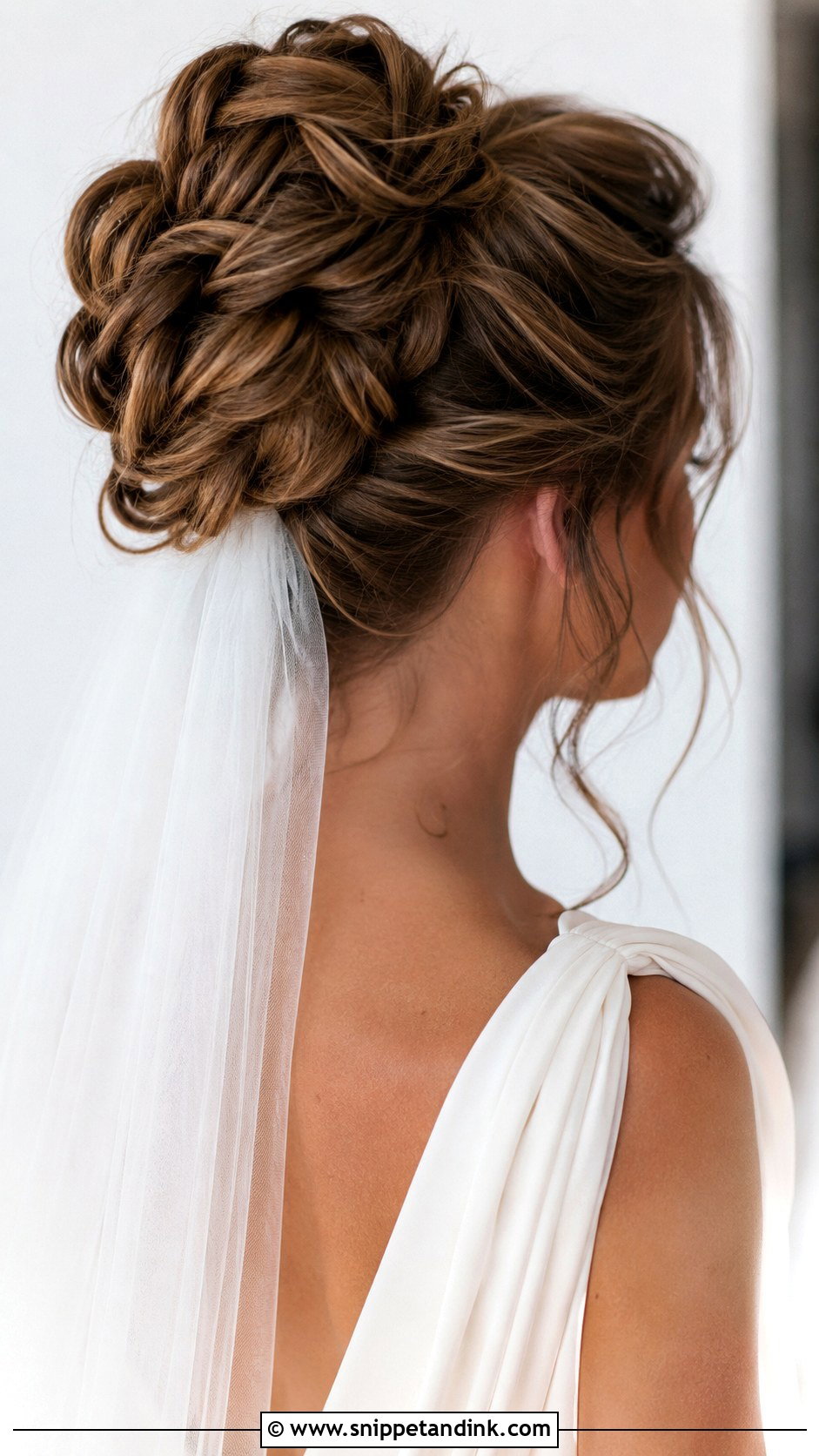 Knotted Updo With Veil Underneath - Snippet and Ink - 25 Veil Under Updo Ideas
