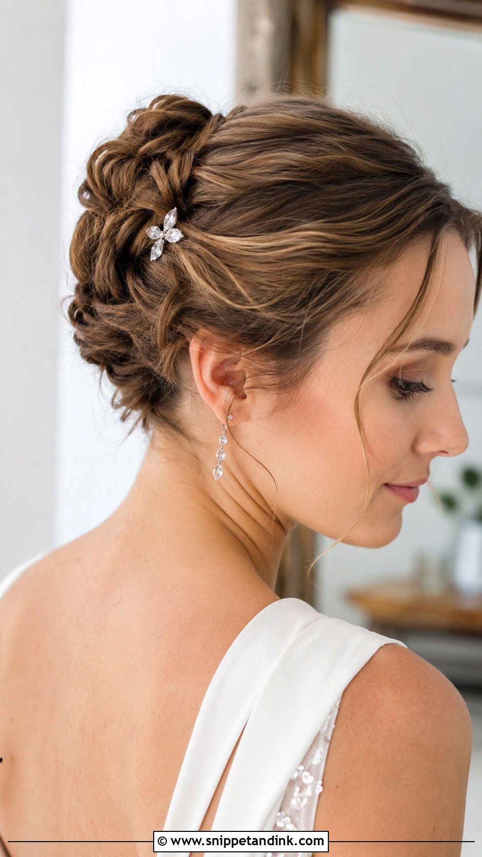 Knotted Updo for Short Hair - Snippet and Ink - 20 Short Hair Updo for Wedding Ideas