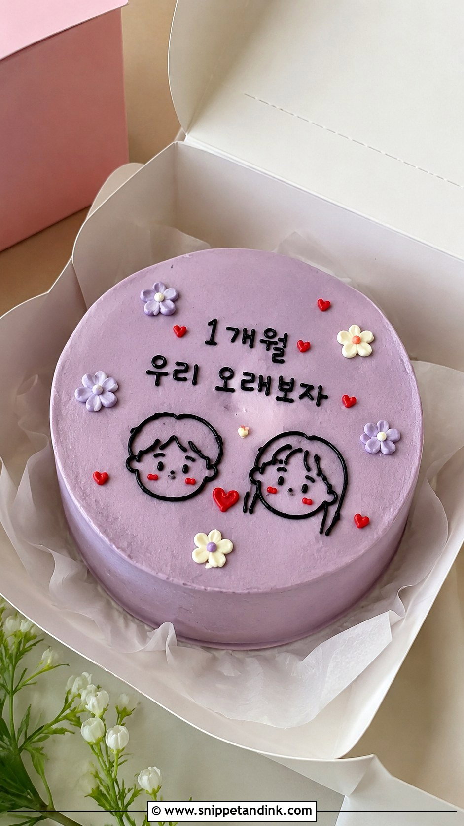 Korean 1 Month Anniversary Cake - Snippet and Ink - 20 1st Month Anniversary Cake Ideas