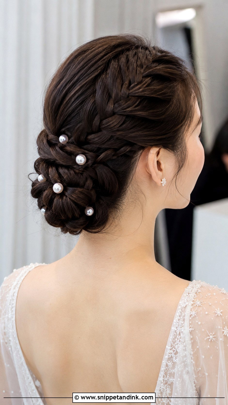 Korean Braided Updo Wedding Hairstyle - Snippet and Ink - 25 Korean Bridal Hair Ideas