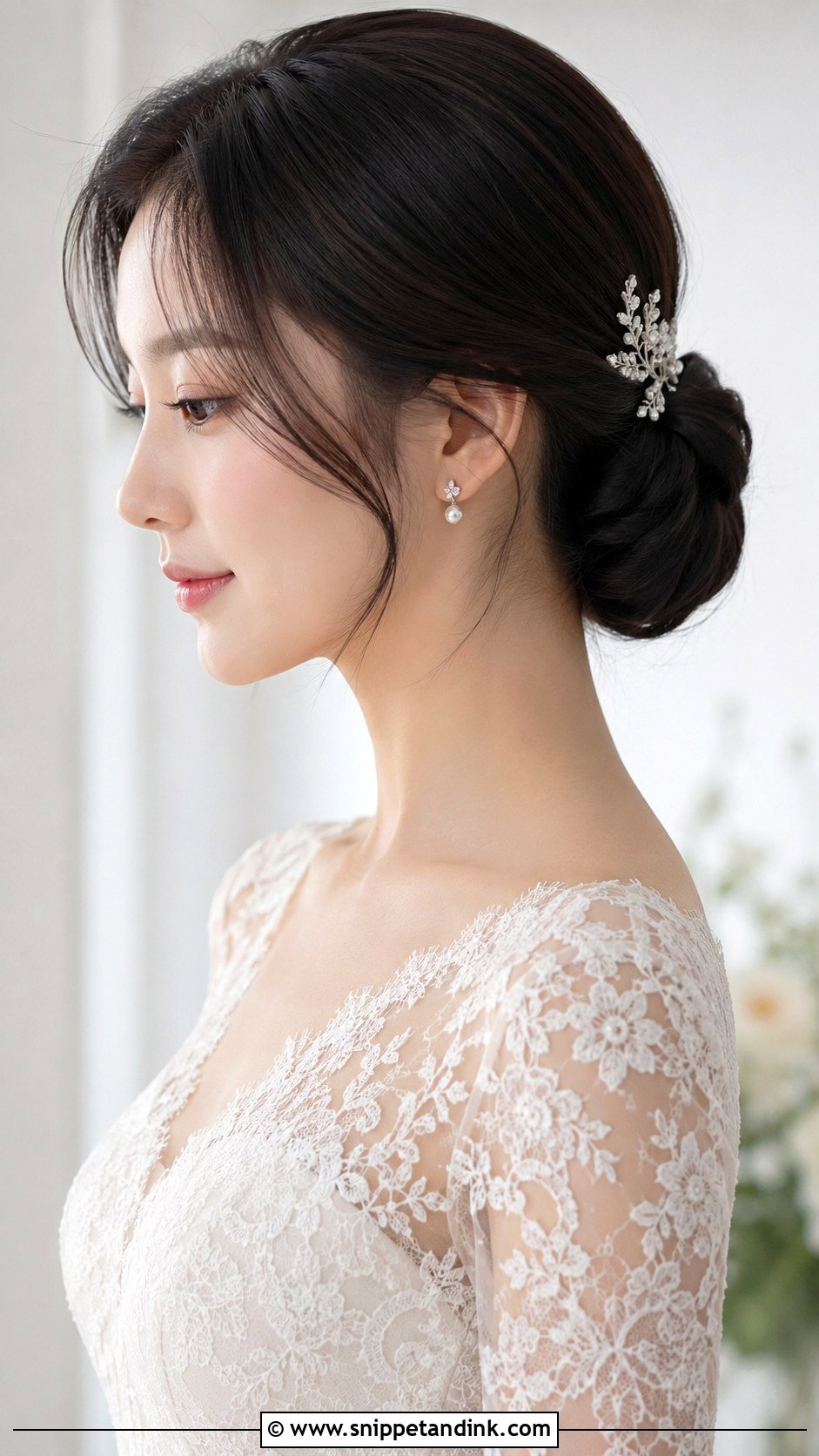 Korean Bridal Chignon - Snippet and Ink - 15 Korean Bridal Hairstyle Ideas