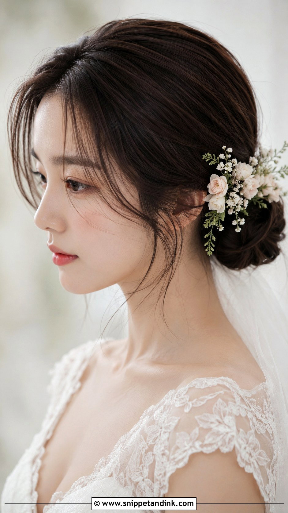 Korean Bridal Hair With Flowers - Snippet and Ink - 15 Korean Bridal Hairstyle Ideas