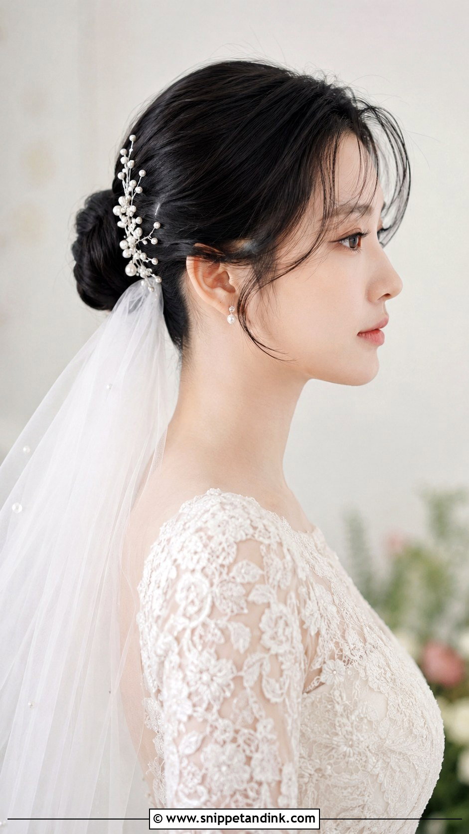 Korean Bridal Hair With Veil - Snippet and Ink - 15 Korean Bridal Hairstyle Ideas