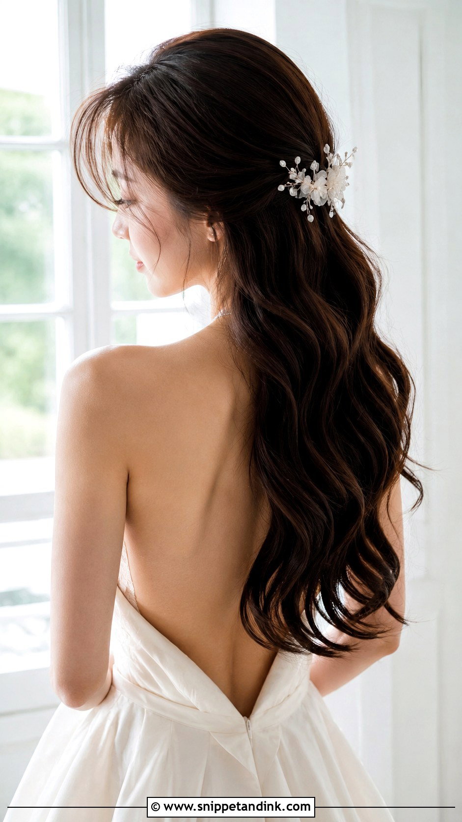 Korean Bridal Long Hair - Snippet and Ink - 15 Korean Bridal Hairstyle Ideas