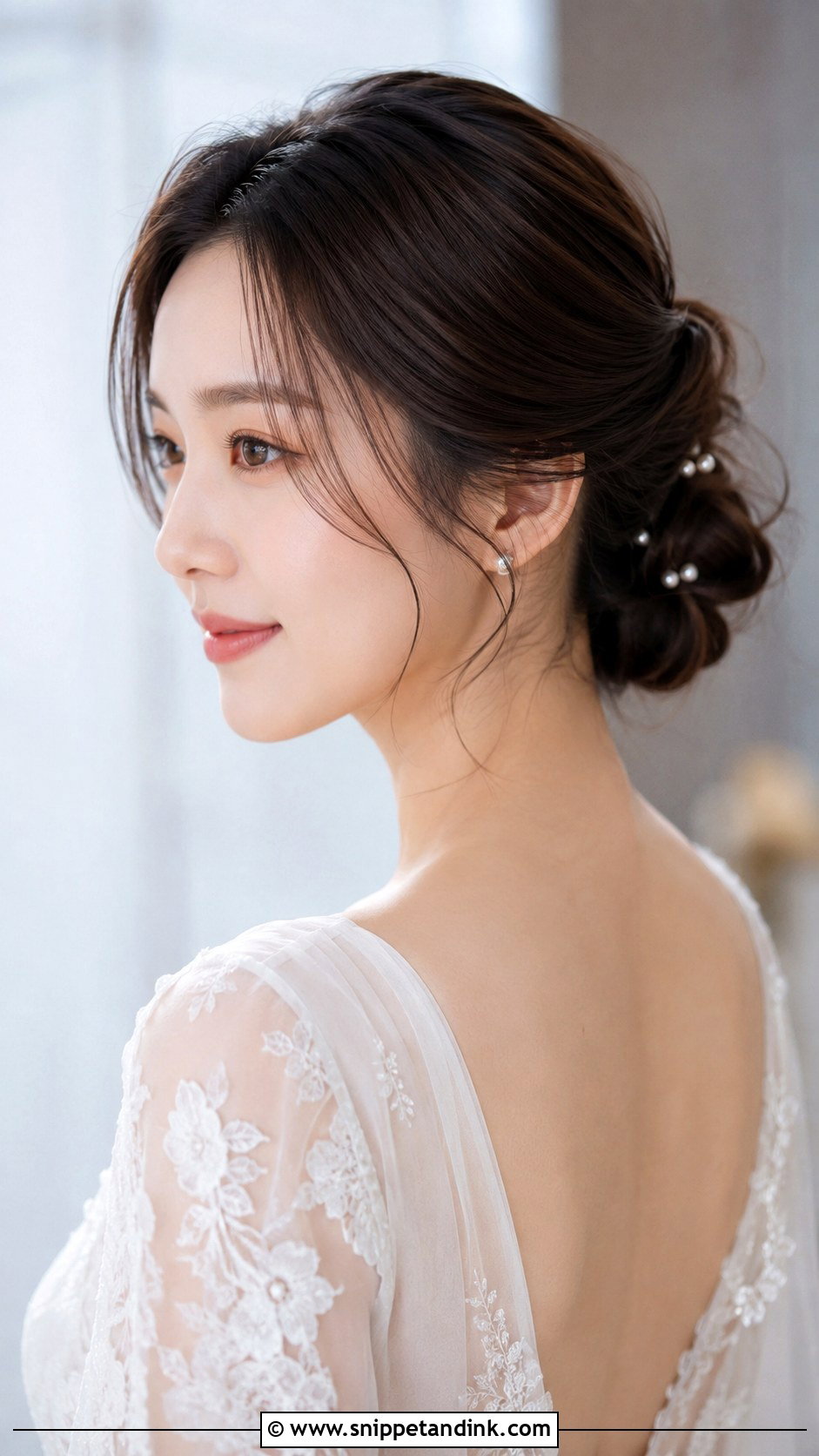 Korean Bridal Loose Updo - Snippet and Ink - 15 Korean Bridal Hairstyle Ideas