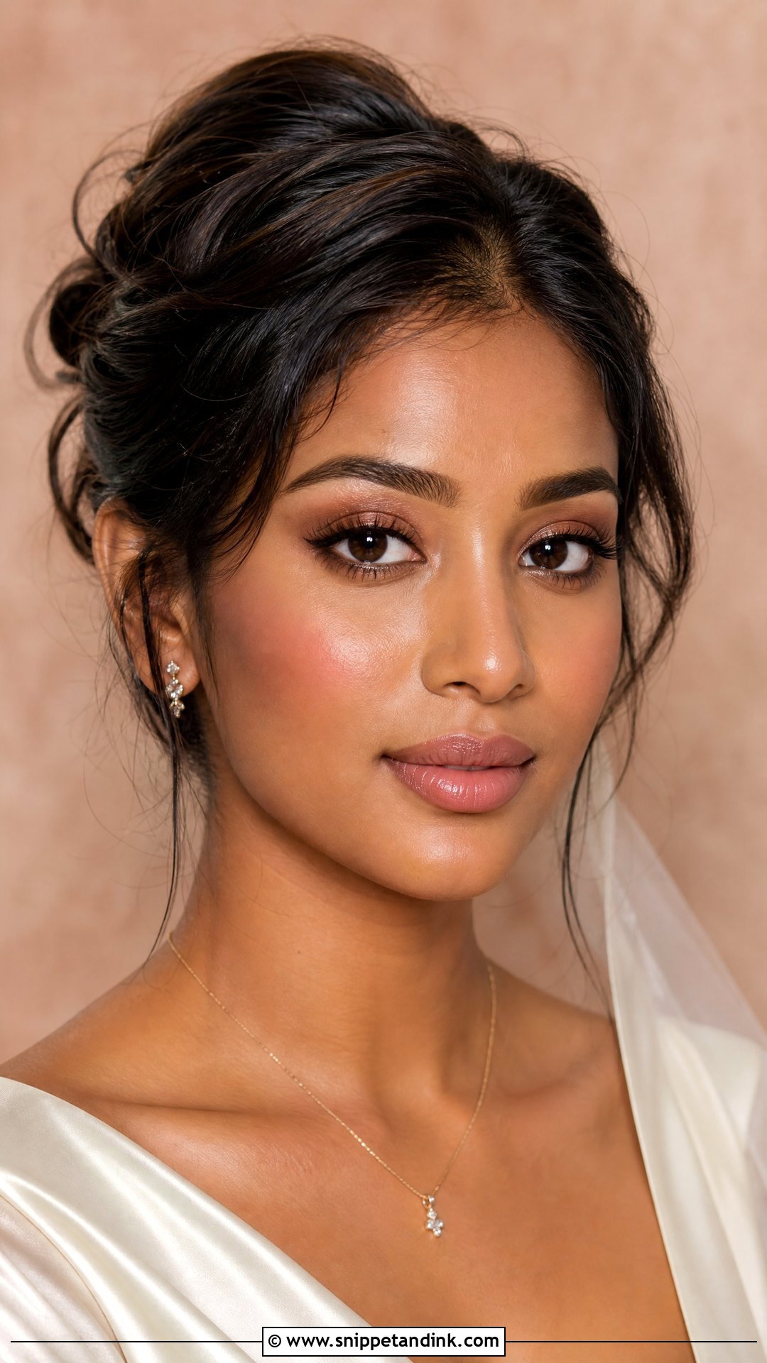 Korean Bridal Makeup With Nude Pink Lip - Snippet and Ink - 25 Korean Bridal Makeup Ideas