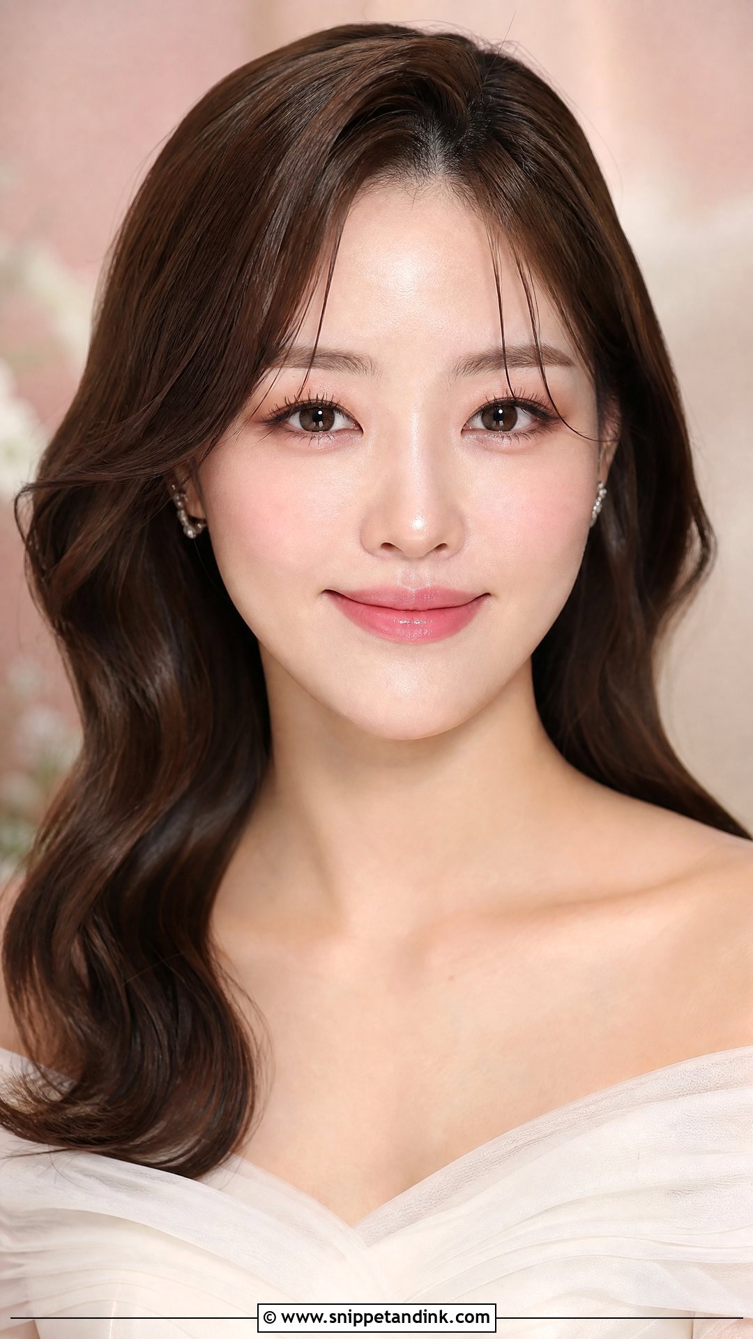 Korean Bridal Makeup With Soft Pink Lips - Snippet and Ink - 25 Korean Bridal Makeup Ideas