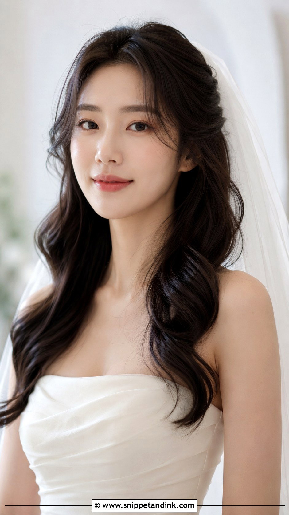 Korean Bridal Soft Waves - Snippet and Ink - 15 Korean Bridal Hairstyle Ideas