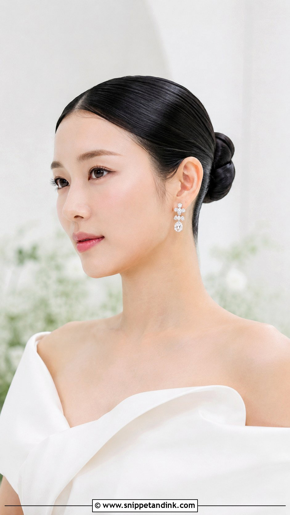 Korean Bride Slicked Back Bun - Snippet and Ink - 25 Korean Bride Hairstyle Ideas