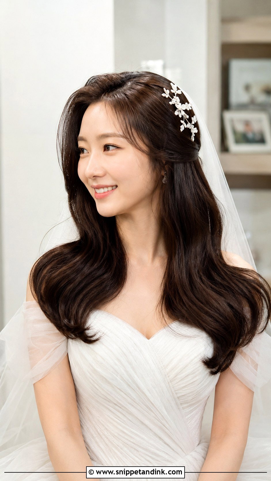 Korean Bride Voluminous Blowout Down - Snippet and Ink - 25 Korean Bride Hairstyle Ideas