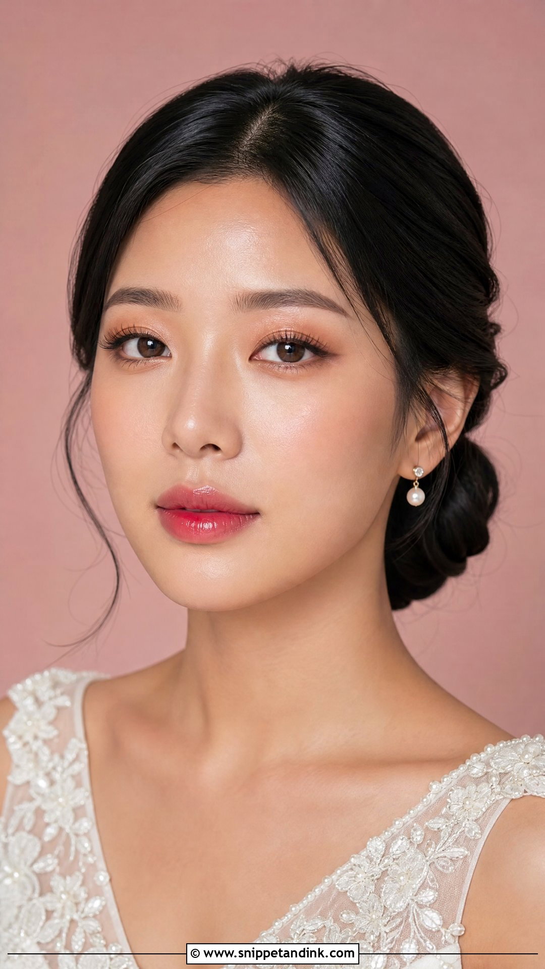 Korean Gradient Lip Bridal Makeup - Snippet and Ink - 20 Korean Wedding Makeup the Bride Ideas
