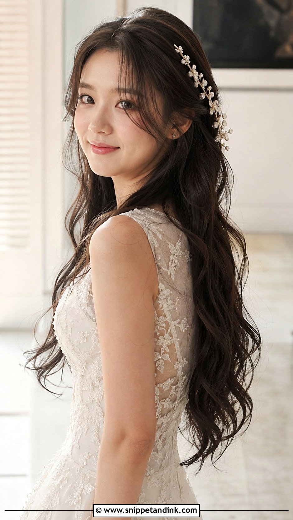 Korean Long Hair Wedding Hairstyle - Snippet and Ink - 20 Korean Wedding Hairstyle Ideas