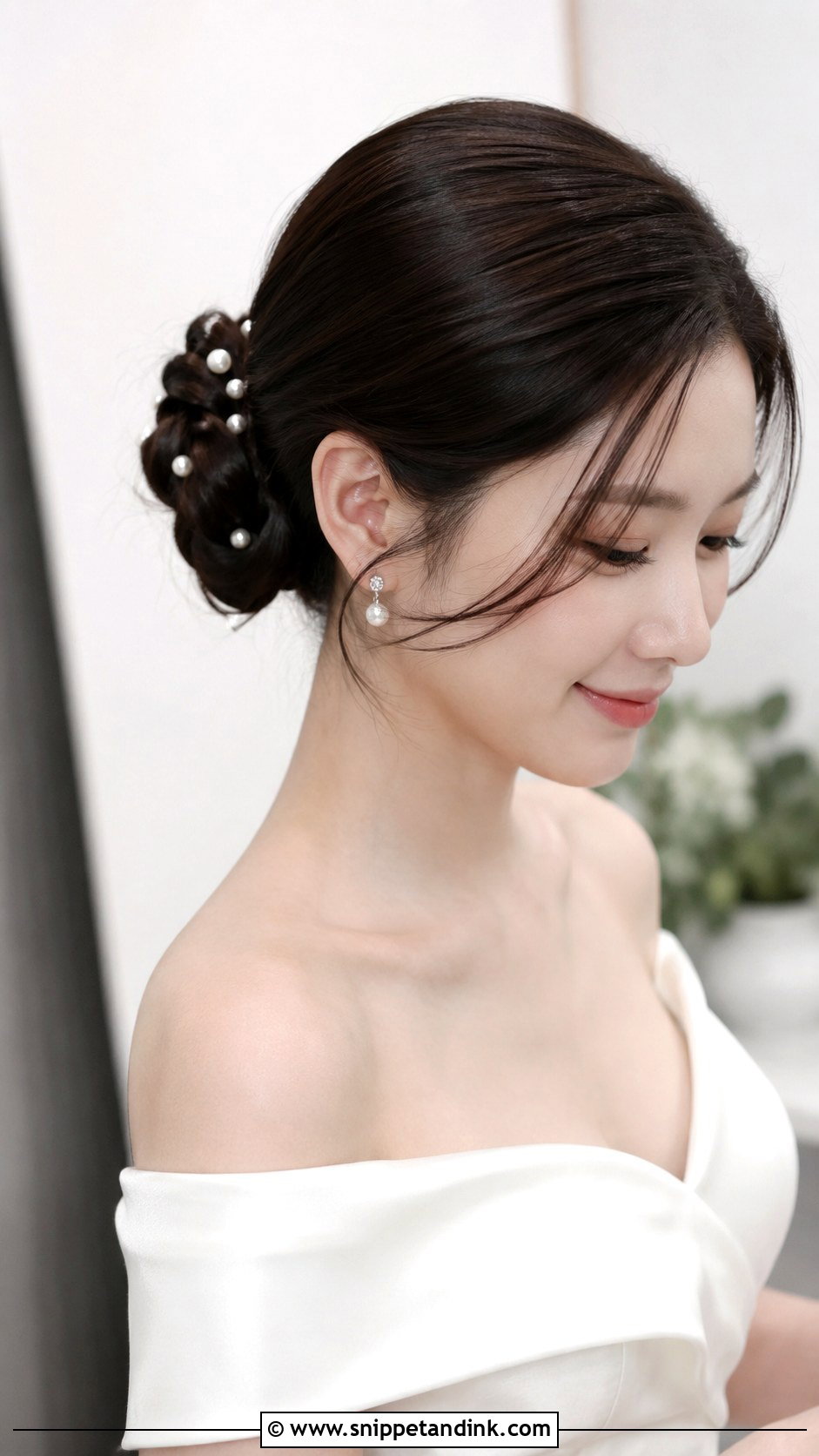Korean Pearl Wedding Hairstyle - Snippet and Ink - 20 Korean Wedding Hairstyle Ideas