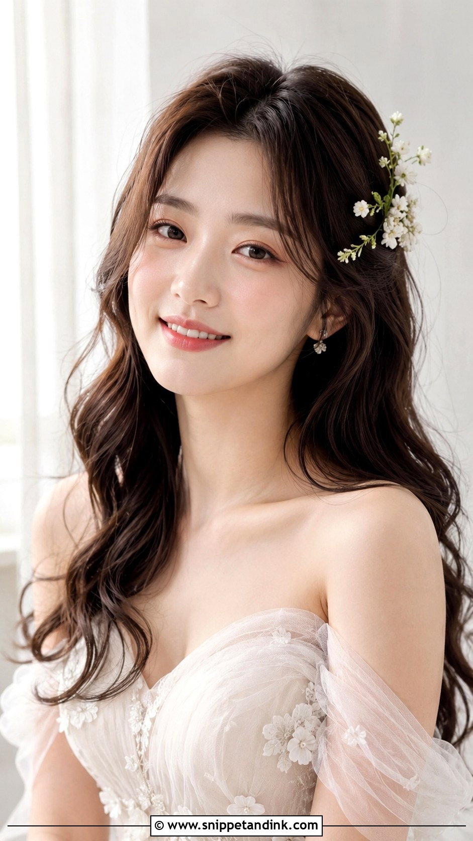 Korean Romantic Loose Waves - Snippet and Ink - 20 Korean Wedding Hairstyles