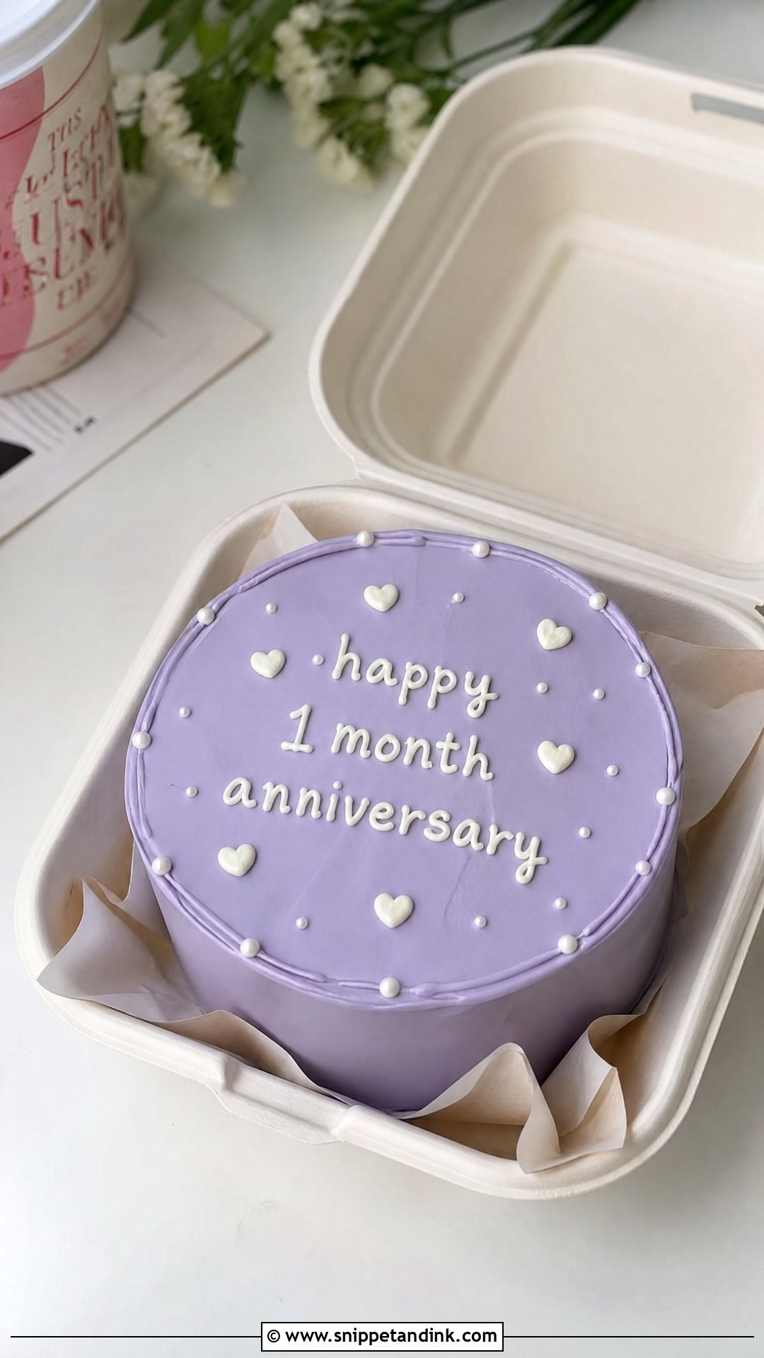 Korean Style Anniversary Cake - Snippet and Ink - 25 1 Month Anniversary Cake Ideas