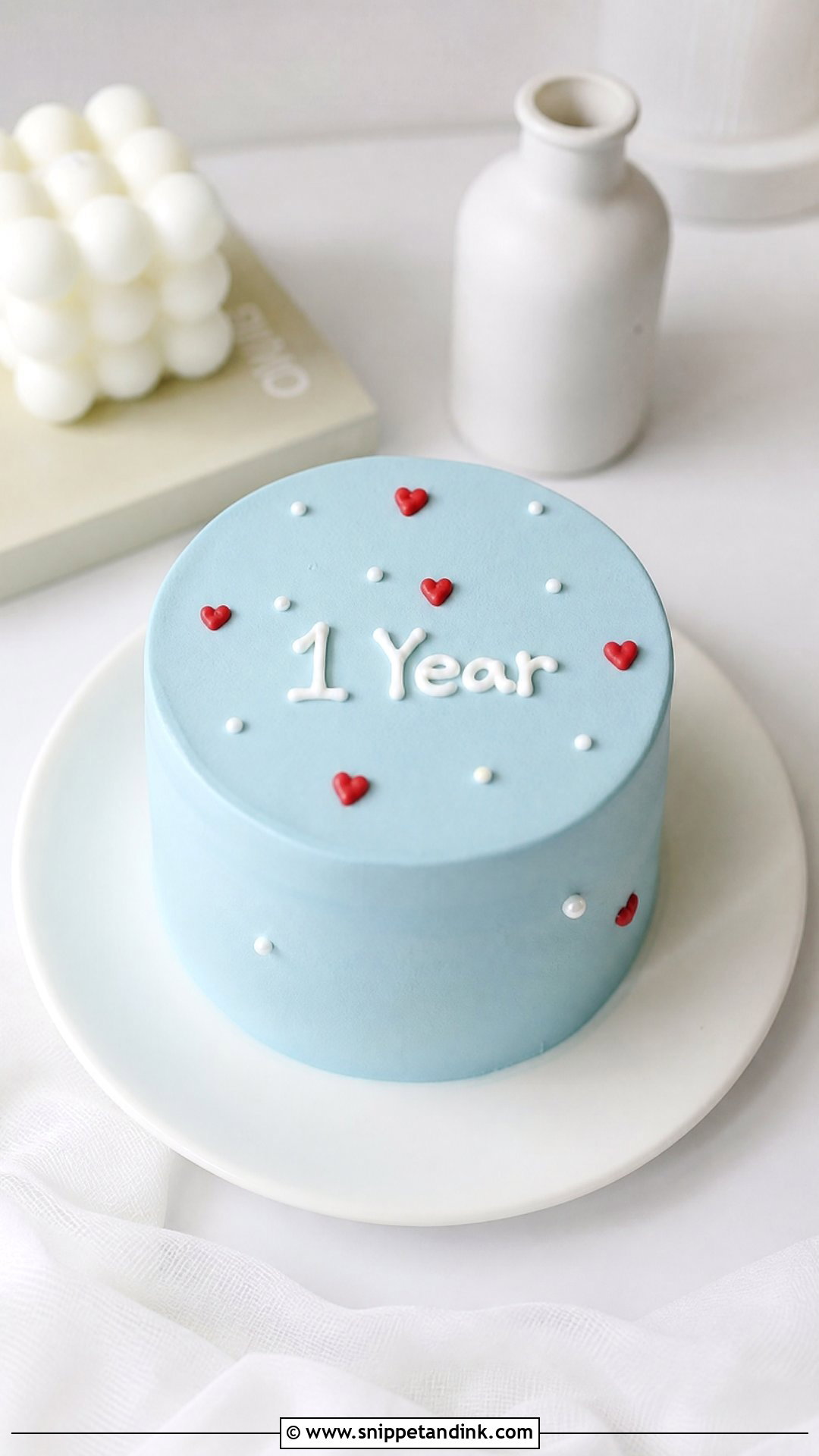 Korean Style Anniversary Cake - Snippet and Ink - 25 Couple 1st Anniversary Cake Ideas