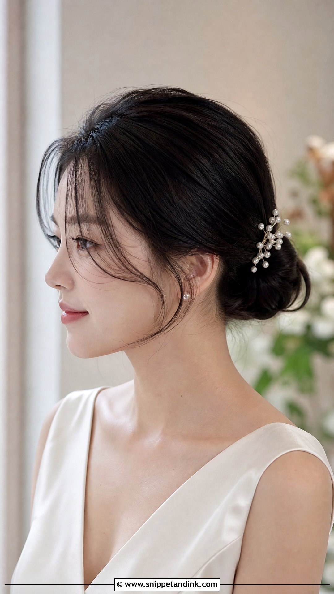 Korean Wedding Low Bun - Snippet and Ink - 15 Asian Hair Wedding Hairstyles