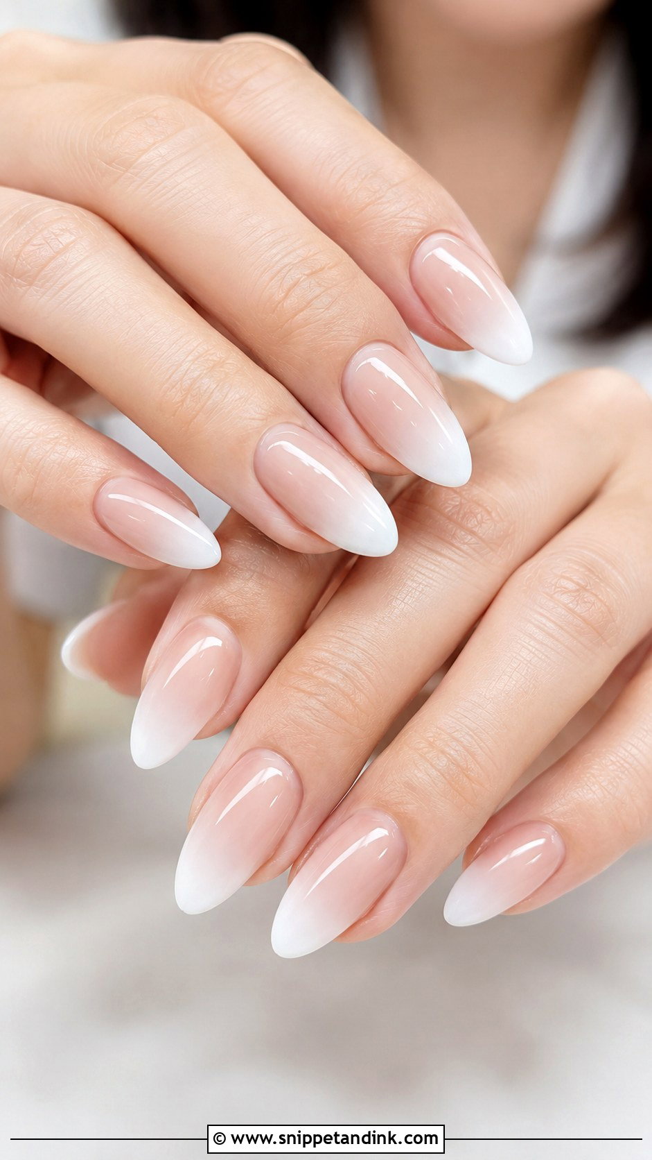 Korean Wedding Nails With Baby Boomer French - Snippet and Ink - 20 Korean Wedding Nails
