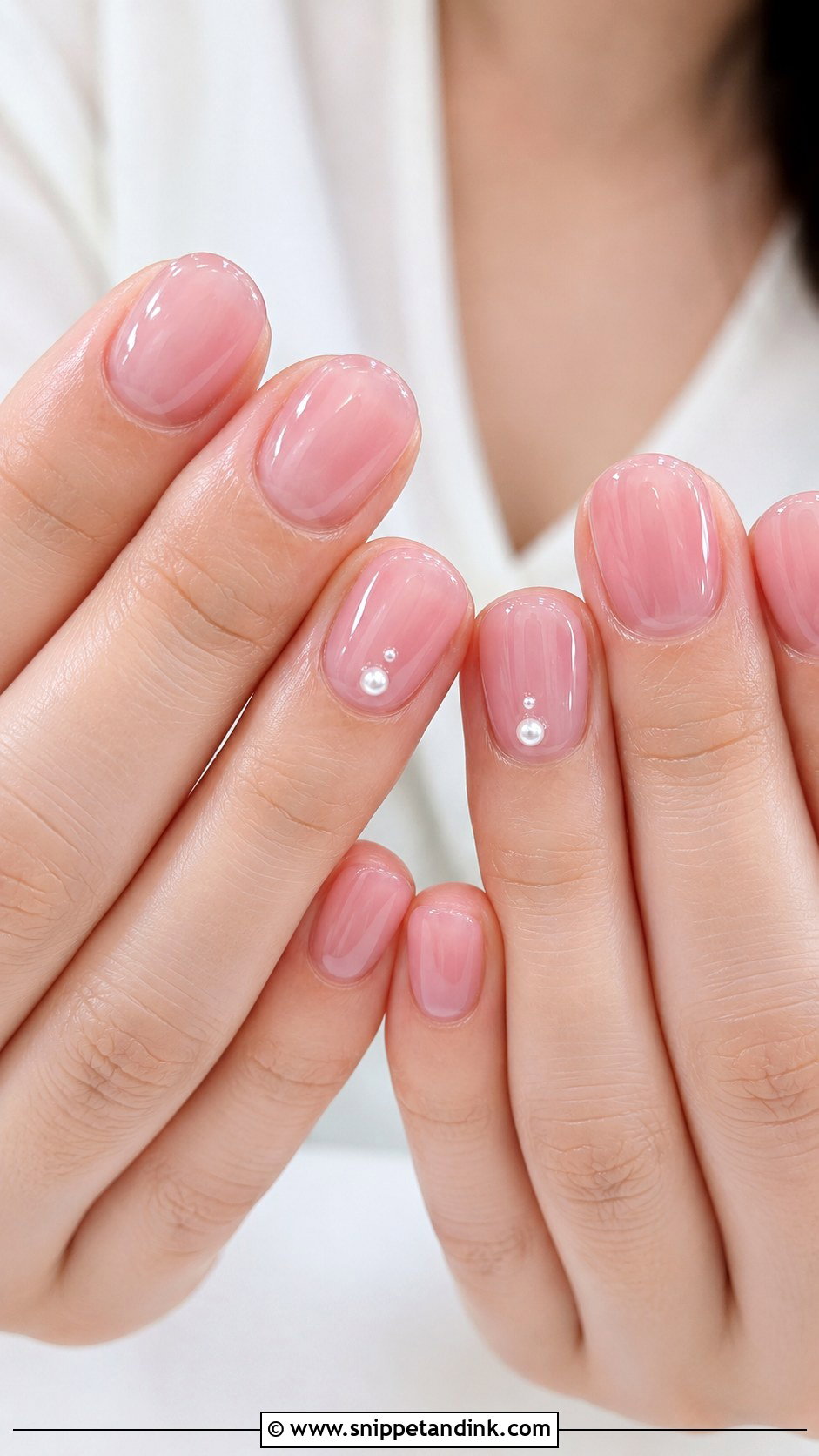 Korean Wedding Nails With Clear Jelly Pink - Snippet and Ink - 20 Korean Wedding Nails