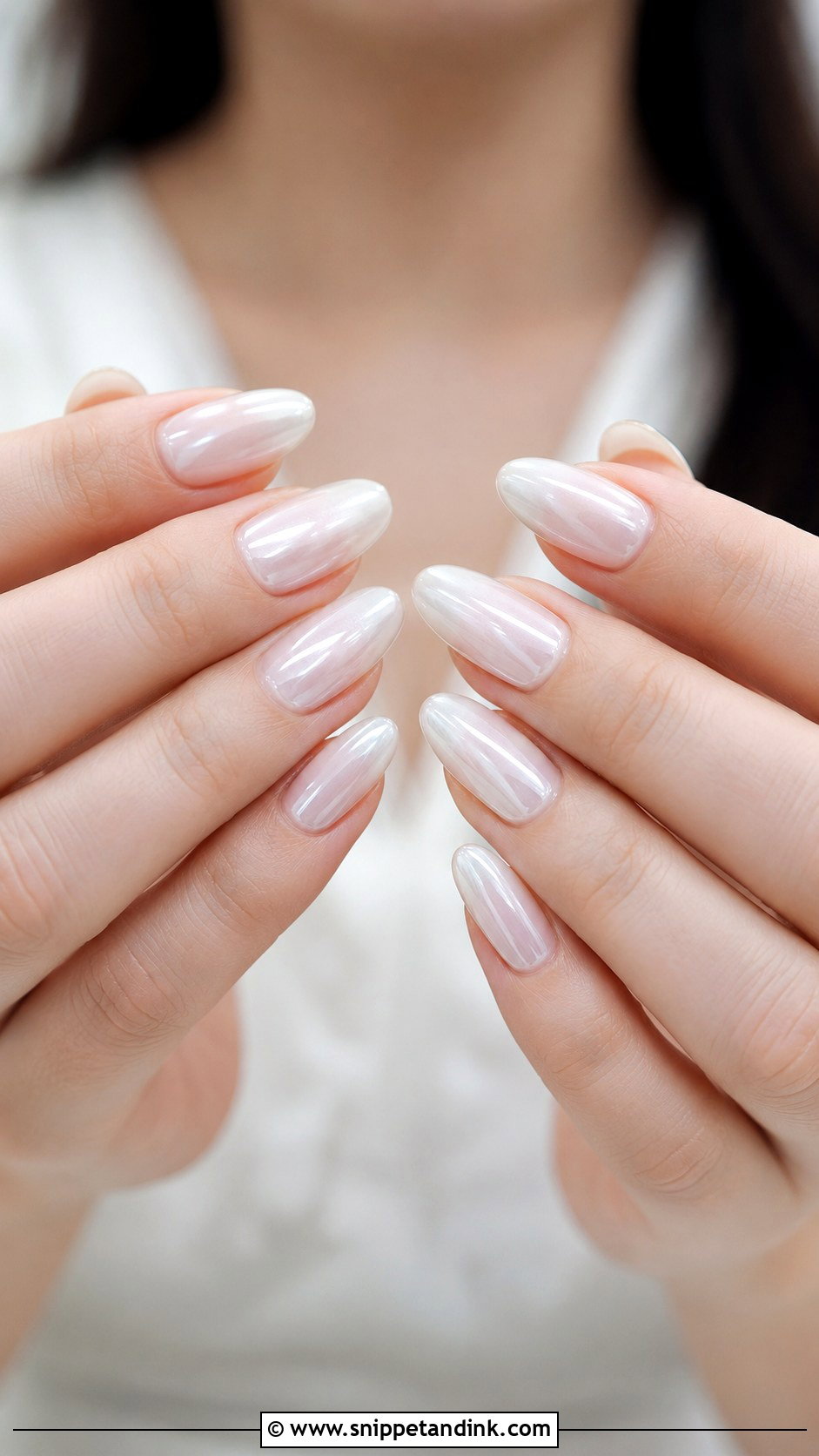 Korean Wedding Nails With Milky White Chrome - Snippet and Ink - 20 Korean Wedding Nails