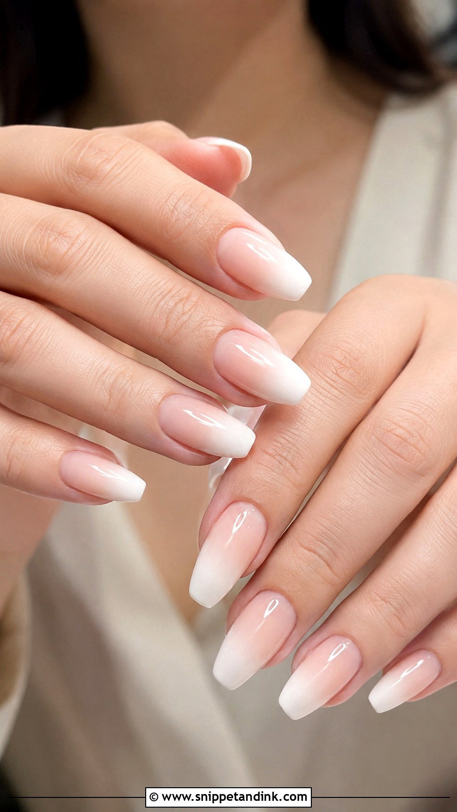 Korean Wedding Nails With Nude Ombre - Snippet and Ink - 20 Korean Wedding Nails