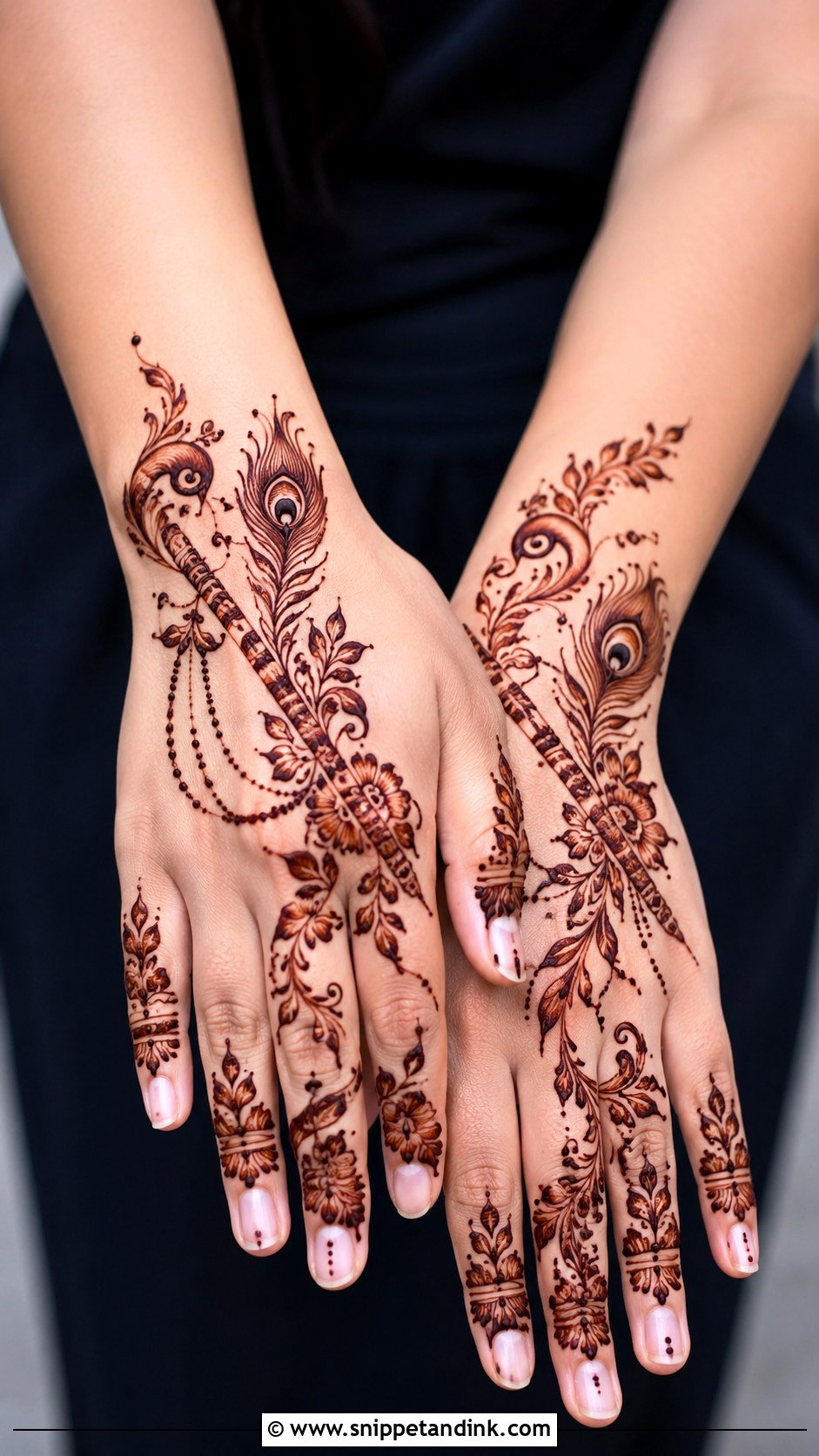 Krishna Arabic Mehndi Design - Snippet and Ink - 30 Krishna Mehndi Designs