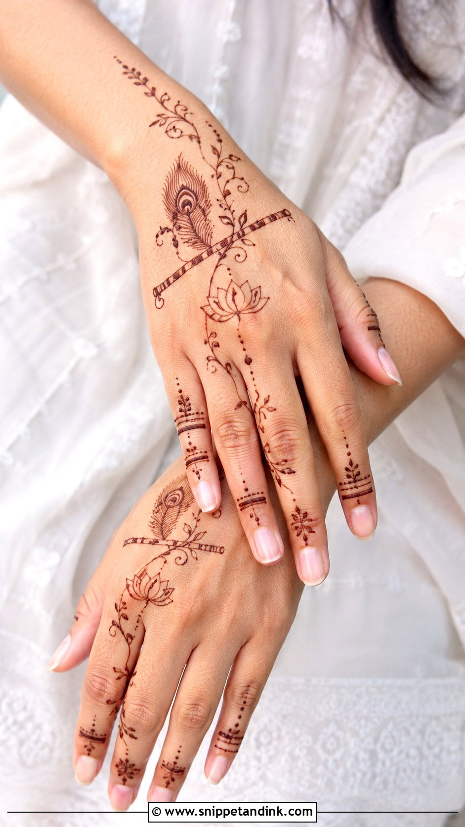 Krishna Back Hand Mehndi Design - Snippet and Ink - 30 Krishna Mehndi Designs