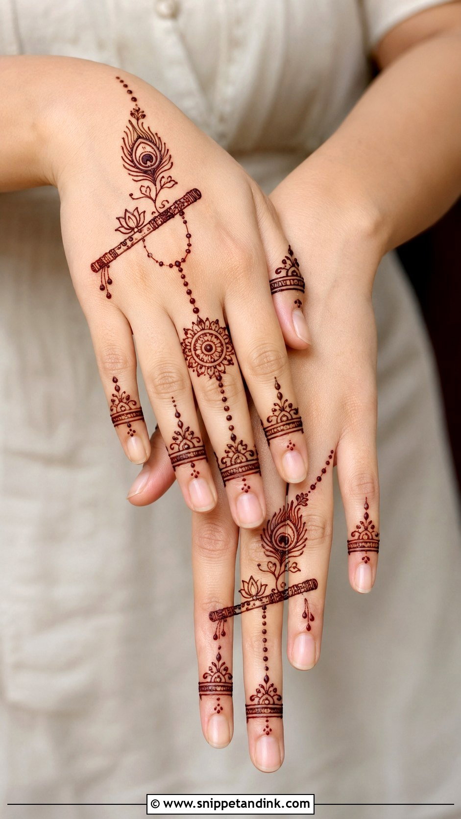 Krishna Finger Mehndi Design - Snippet and Ink - 30 Krishna Mehndi Designs