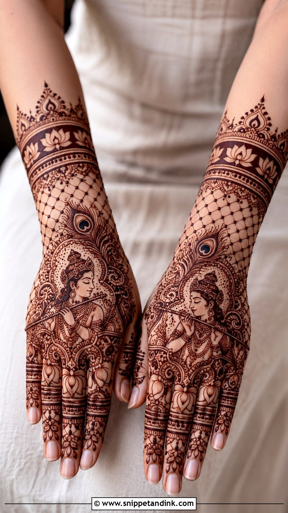 Krishna Jaali Mehndi Design - Snippet and Ink - 30 Krishna Mehndi Designs