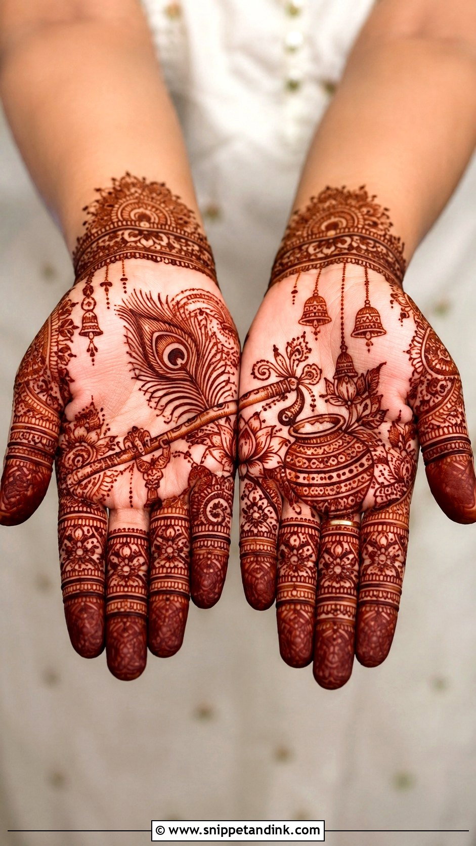 Krishna Lotus Mehndi Design - Snippet and Ink - 30 Krishna Mehndi Designs