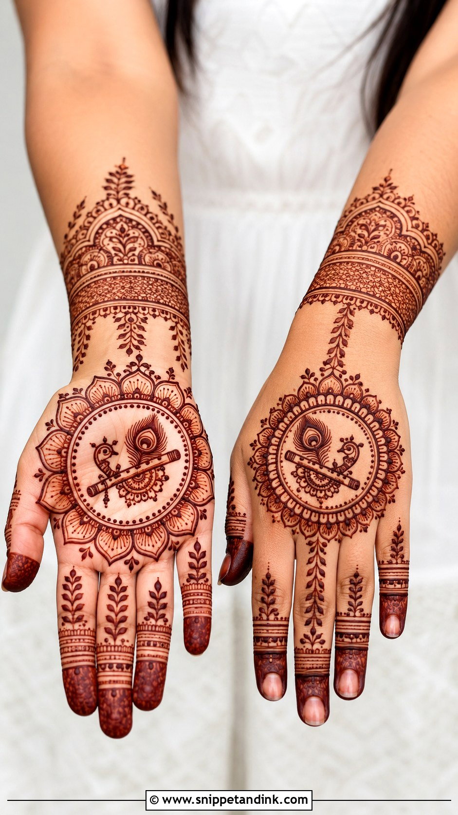 Krishna Mandala Mehndi Design - Snippet and Ink - 30 Krishna Mehndi Designs