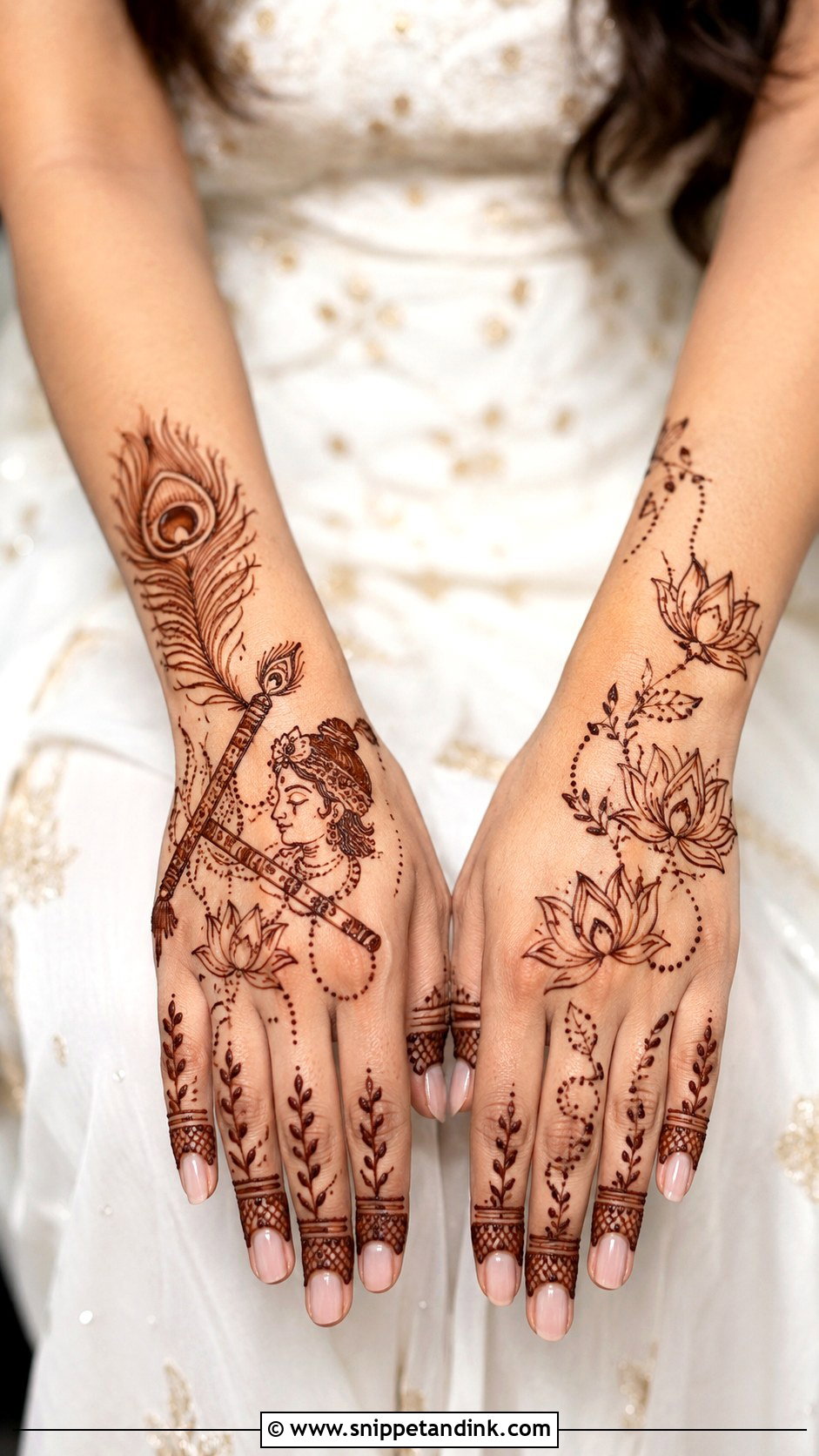 Krishna Modern Mehndi Design - Snippet and Ink - 30 Krishna Mehndi Designs