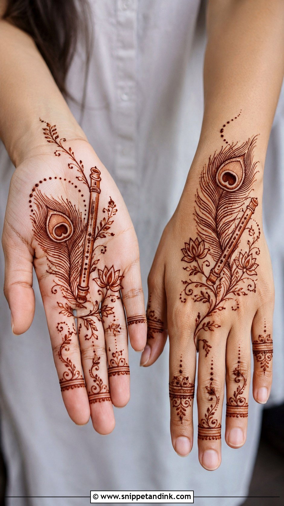 Krishna Mor Pankh Mehndi Design - Snippet and Ink - 30 Krishna Mehndi Designs