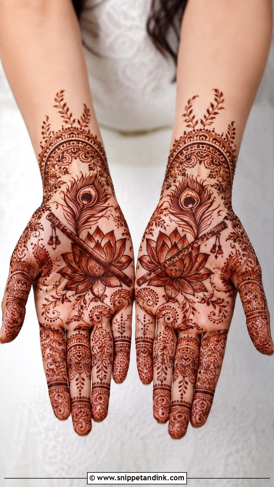 Krishna Palm Mehndi Design - Snippet and Ink - 30 Krishna Mehndi Designs