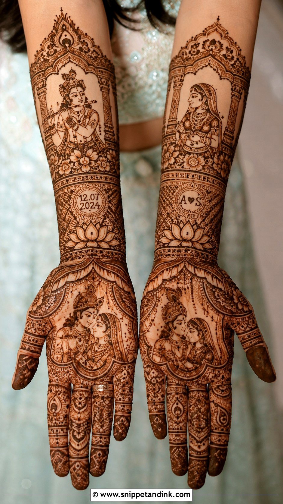 Krishna Wedding Mehndi Design - Snippet and Ink - 30 Krishna Mehndi Designs