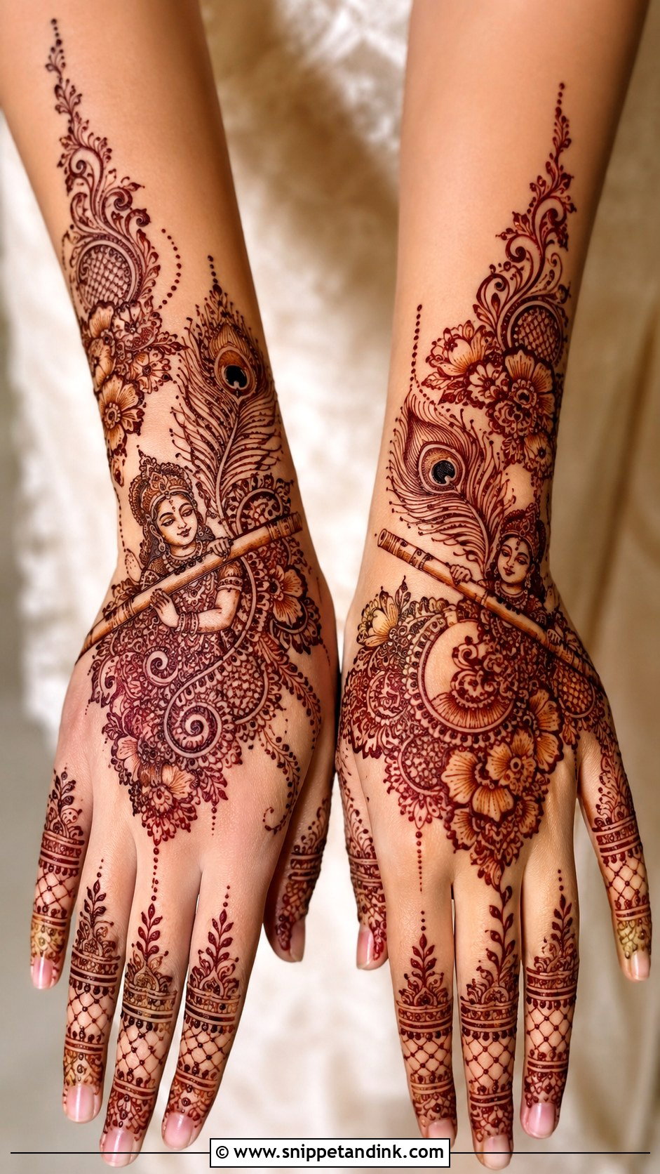 Krishna Wrist Mehndi Design - Snippet and Ink - 30 Krishna Mehndi Designs