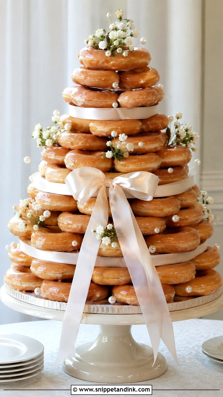 Krispy Kreme Wedding Cake With Original Glazed Donuts - Snippet and Ink - 20 Krispy Kreme Wedding Cake Ideas