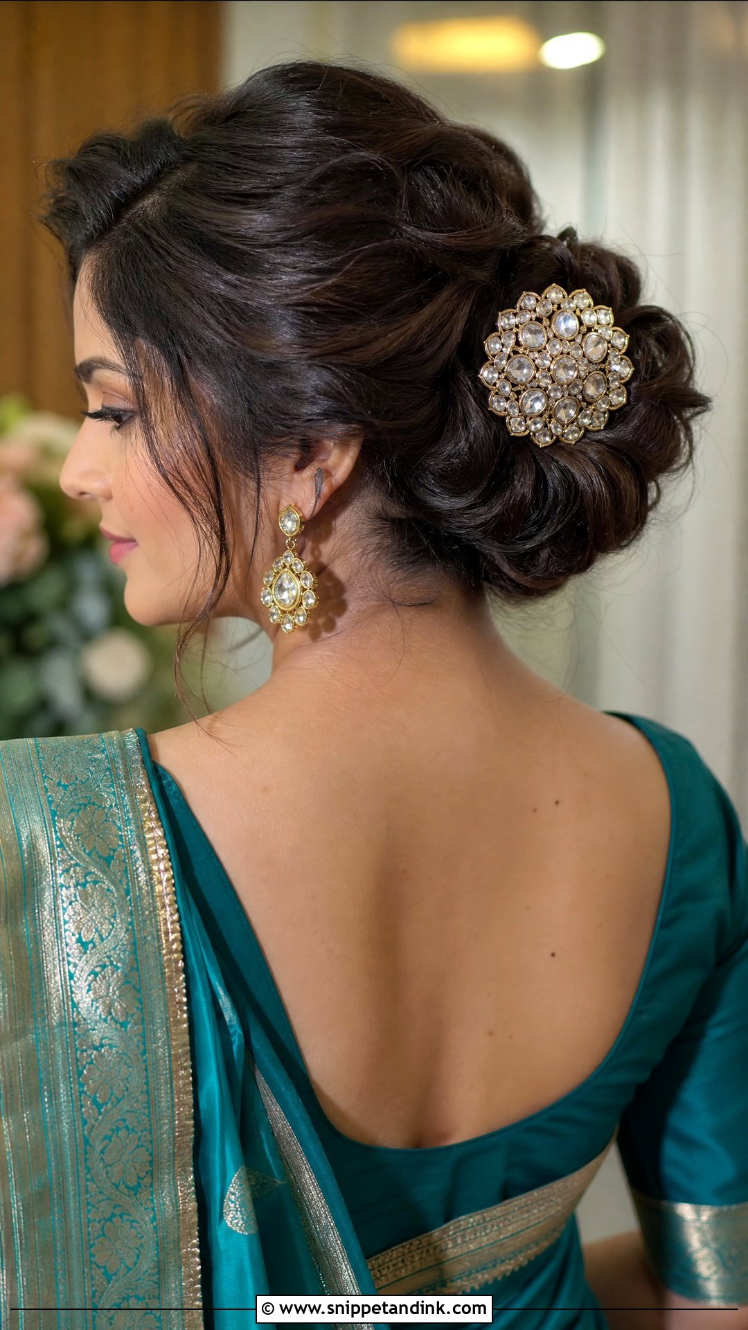 Kundan Juda Pin Bun - Snippet and Ink - 15 Hair Accessories for Women Indian Wedding Ideas